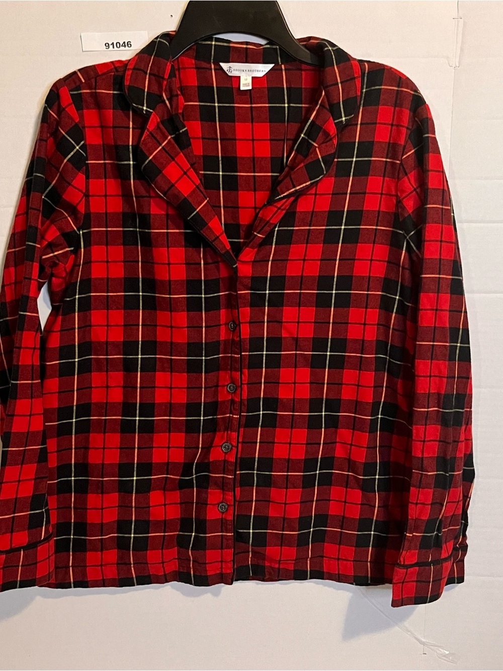 Brooks Brothers Red and Black Plaid Button-Down Shirt